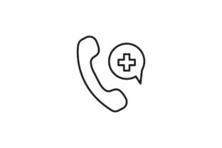 Emergency Call Service Embroidery Design