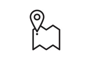 Map Location Embroidery Design