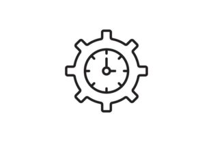 Time Management Embroidery Design